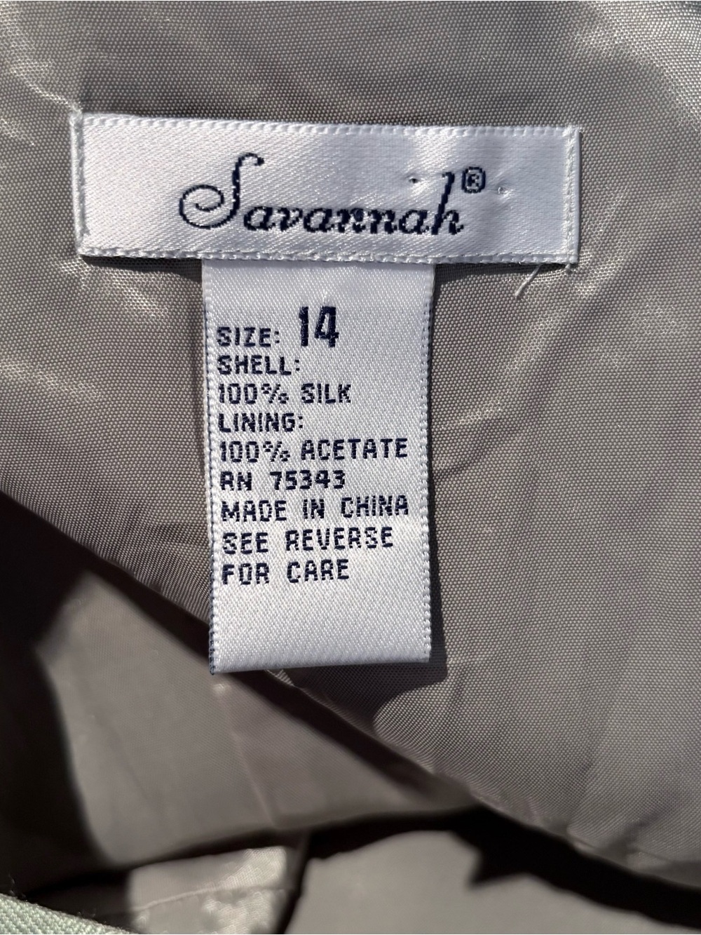 Vintage 100% Silk Savannah Embroidered Shift Dress - Size 14 - Picture 6 of 7